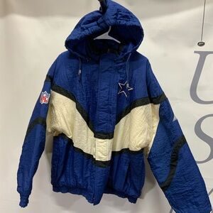 Mens Vintage NFL Cowboys Apex One Insulated Hoodie Jacket Size Large 
000265